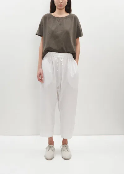 Album Di Famiglia Braghe Tissue Cotton Trousers In Milk