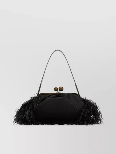 Weekend Max Mara Medium Belford Clutch Feather Embellishments