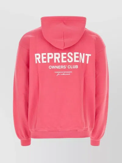 Represent Dark Pink Cotton Sweatshirt In Bubblegumpink