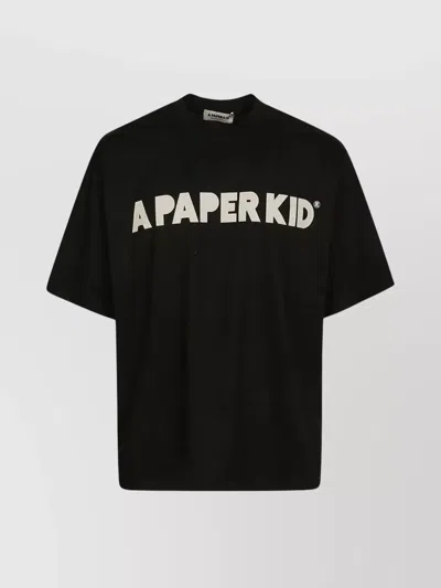A Paper Kid Front Logo T-shirt Black