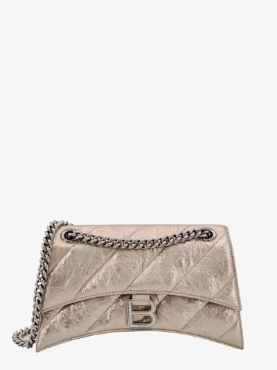 Balenciaga Crush Quilted Shoulder Bag In Cream