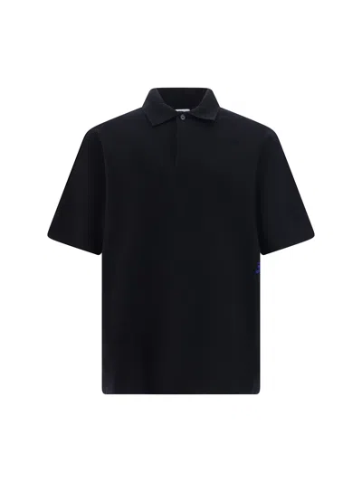 Burberry Men Polo Shirt In Black