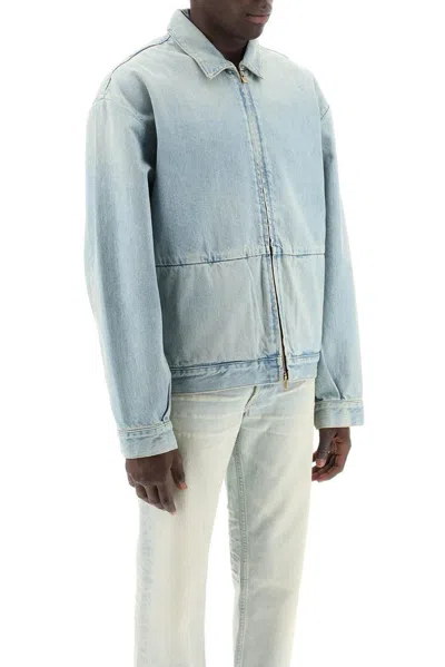 Fear Of God Mens Light Indigo Brand-patch Relaxed-fit Denim Jacket