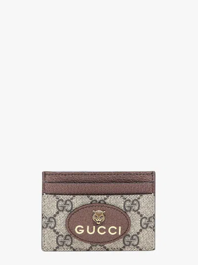 Gucci Man Cardholder Man Beige Wallets In Cream
