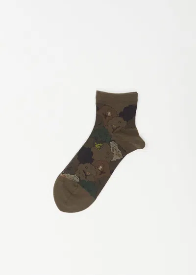 Antipast Compression Ankle Socks In Khaki