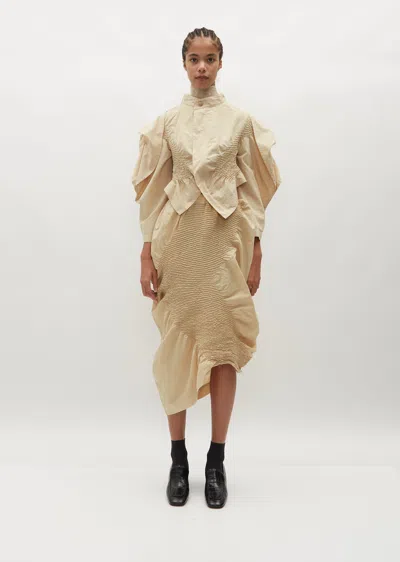 Issey Miyake Contraction Skirt In 46-beige-hued