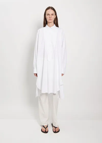 The Row Cosy Long Button-front Shirt In Off White