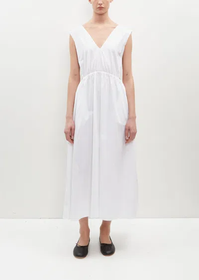 Maria Mcmanus Cotton Drawstring Cut Out Dress In White