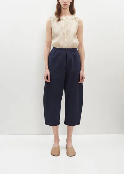 Apuntob Cotton And Wool Blend Trousers In Marine Blue