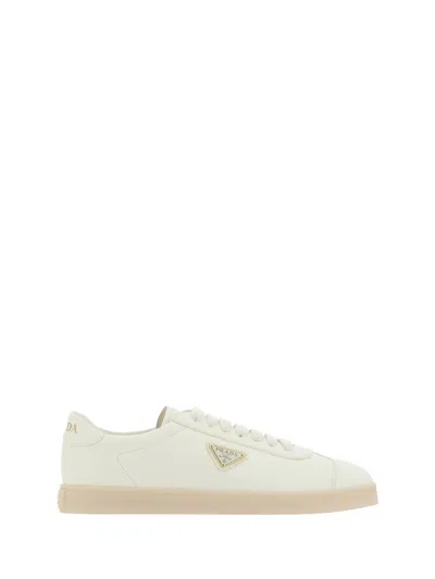 Prada Men Sneakers In Cream