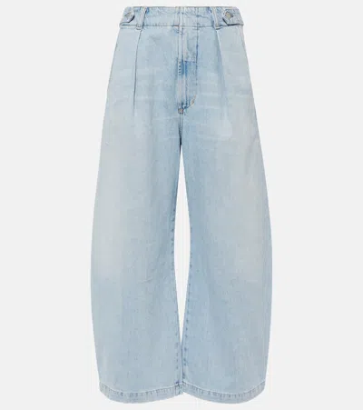 Citizens Of Humanity Payton High-rise Twill Wide-leg Pants In Blue