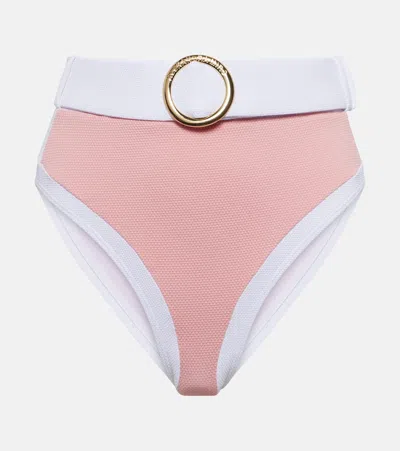 Alexandra Miro Whitney High-rise Bikini Bottoms In Pink