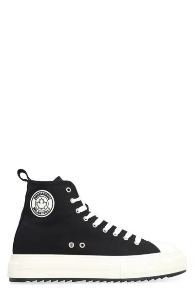 Dsquared2 Canvas High-top Trainers In Black