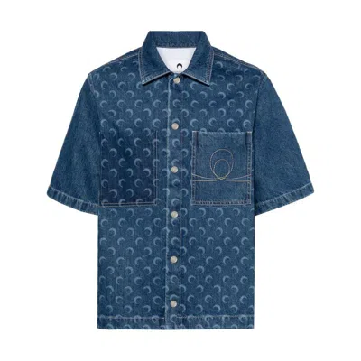 Marine Serre Shirts Blue