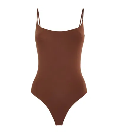 Skims Fits Everybody Cami Bodysuit In Brown