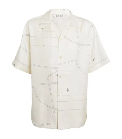Rohe Silk Short-sleeve Shirt In Neutrals
