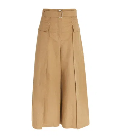 Weekend Max Mara Cropped Trousers In Beige