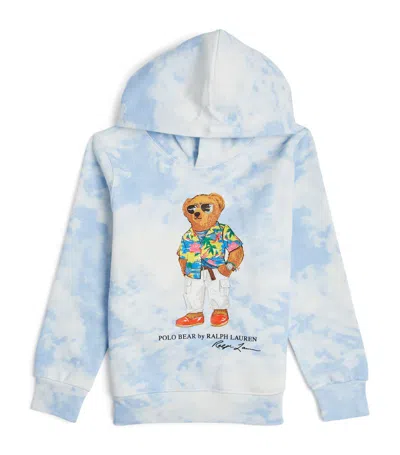 Ralph Lauren Kids' Tie-dye Polo Bear Hoodie (2-7 Years) In Riviera Blue Clou