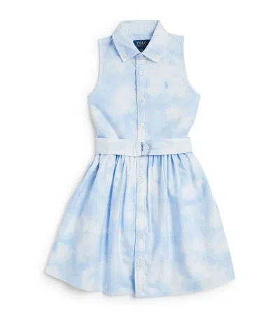 Ralph Lauren Kids' Tie-dye Shirt Dress (2-7 Years) In Blue