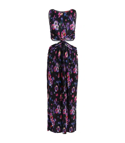 Max & Co Floral Maxi Dress In Black