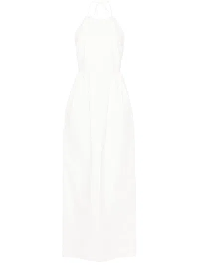 Max Mara Long Cotton Dress In White
