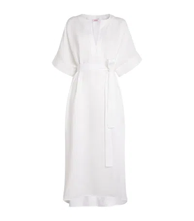Eres Linen Bibi Kaftan Dress In White