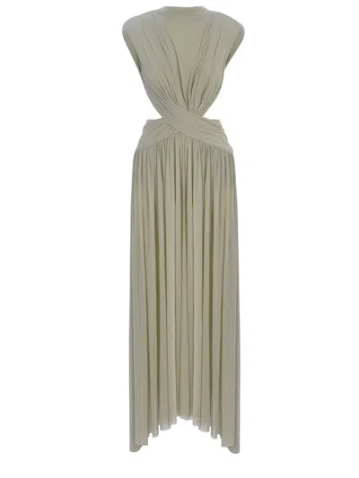 Philosophy Di Lorenzo Serafini Dress Philosophy Made Of Stretch Tulle In Verde Chiaro