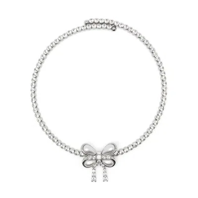 Shushu-tong Butterfly-motif Choker Necklace In Silver
