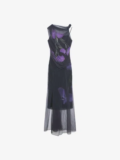 Givenchy Dress In Floral Dévoré Satin Jersey In Multicolor