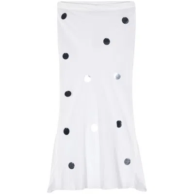 Gimaguas Sequin-embellished Midi Skirt In White