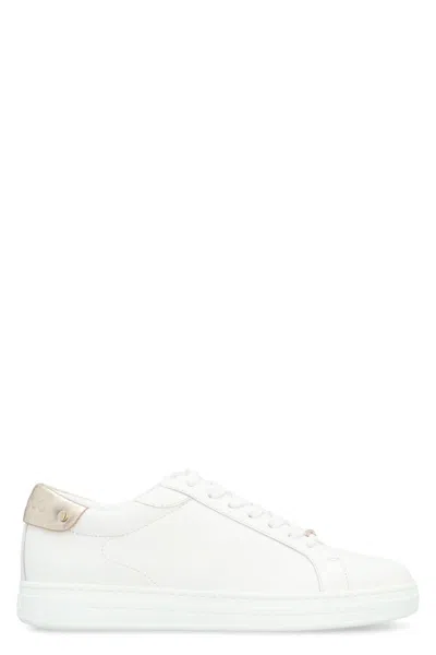 Jimmy Choo Rome/f Leather Sneakers In White