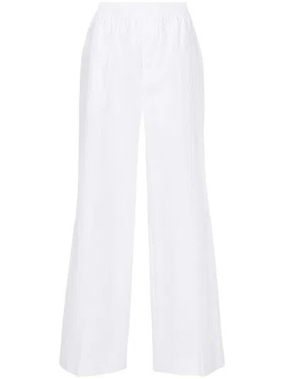 P.a.r.o.s.h . Wide-leg Cotton Trousers In Bianco