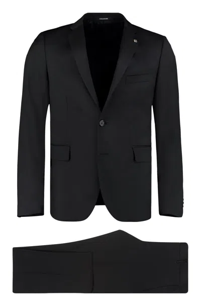 Tagliatore Virgin Wool Two-piece Suit In Black