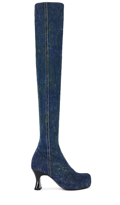 Diesel Woodstock Thigh High Boot In Blue