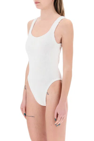 Hunza G Square Neck Swimsuit In White (white)