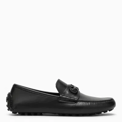 Ferragamo Leather Loafer In Multicolor