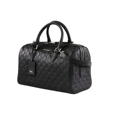Pre-owned Harmont & Blaine Harmont&blaine Women's Removable Strap Shoulder Bag With Synthetic And Leather M In Black