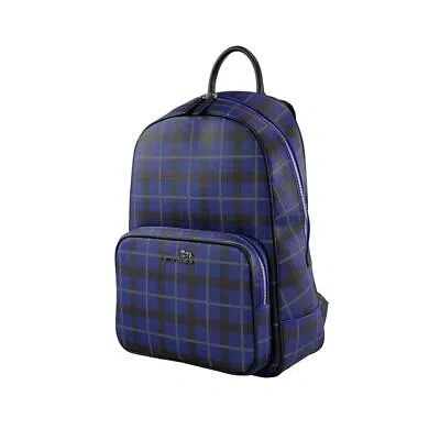 Pre-owned Harmont & Blaine Harmont&blaine Men's Zip Fastening Synthetic Backpack In Blue