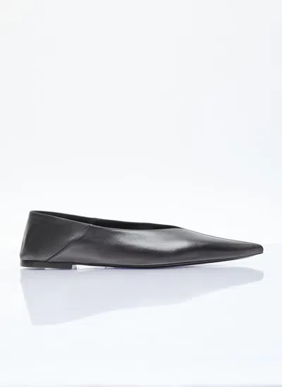 Saint Laurent Nour Ballerina Shoes In Black