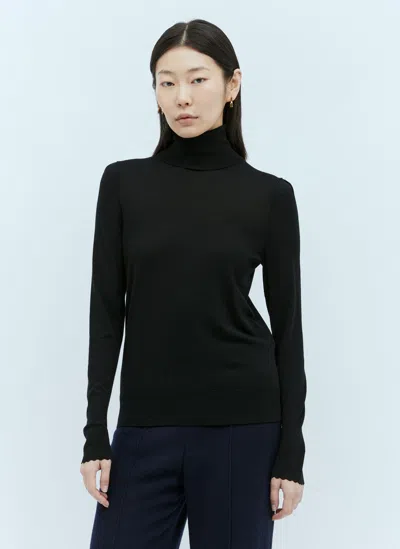 Chloé Turtleneck Wool Knit Jumper In Black