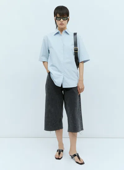 Totême Organic Cotton-poplin Shirt In Blue