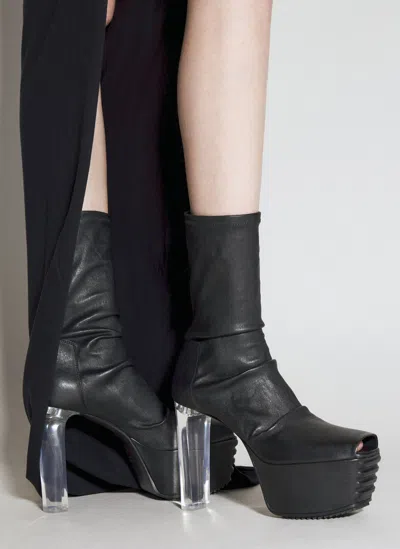 Rick Owens Grill Stretch 65 Boots In Black