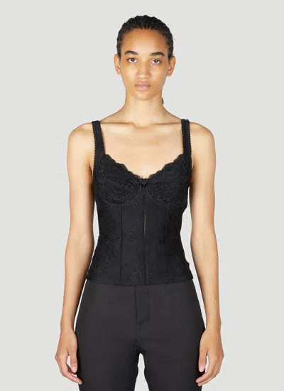 Balenciaga Sleeveless Scoop-back Top In Black