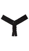 Hanky Panky After Midnight Signature Lace Open-panel Low-rise Thong In Black