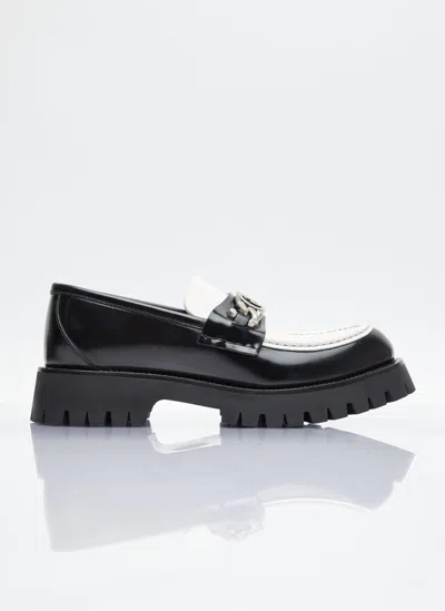 Gucci Interlocking G Leather Loafers In Black