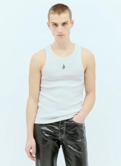 Jw Anderson Logo Tank Top In White