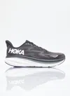 Hoka Men's Clifton 9 Running Sneakers In Black/white