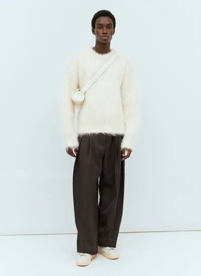 Jil Sander Brushed Mohair-blend Sweater In Neutrals