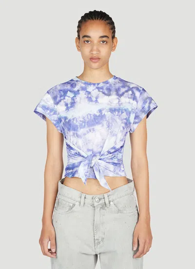 Isabel Marant Étoile Zodya Cropped T-shirt In Purple