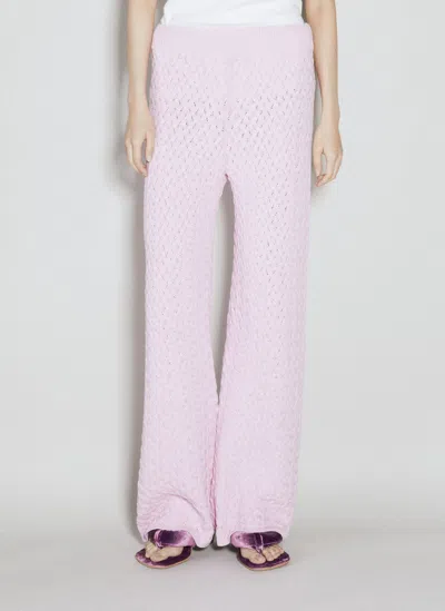 Isa Boulder Cableweave Pants In Pink